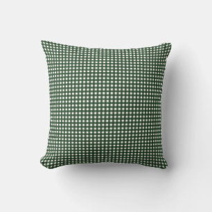 Coussin Guingan vert et blanc