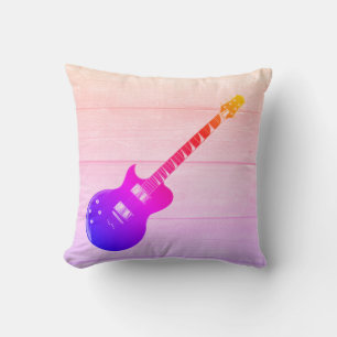 Coussin Guitare électrique & Wood Pop Art