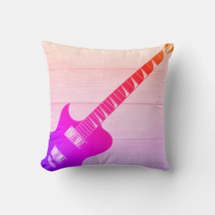 Coussin Guitare électrique & Wood Pop Art