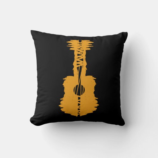 Coussin guitare street art (Recto)