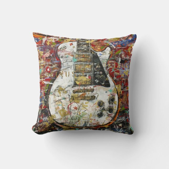 Coussin Guitare vintage - (Recto)