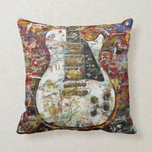 Coussin Guitare vintage -