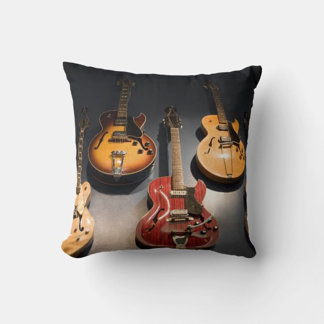 Coussin Guitares vintages (Recto)