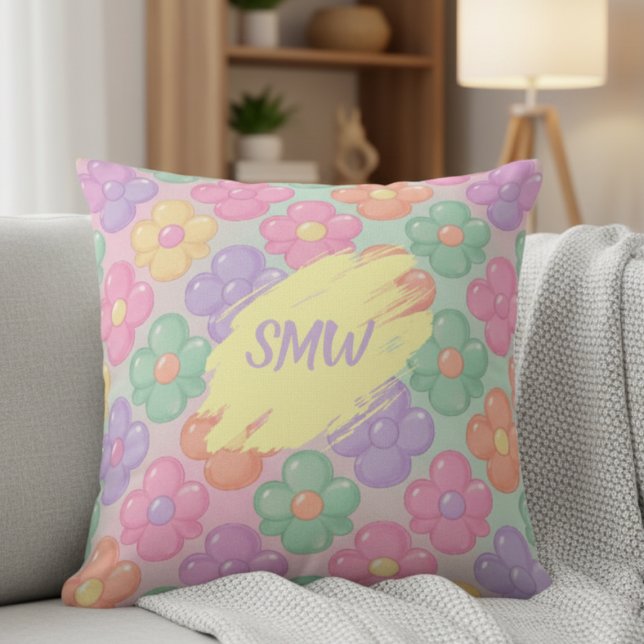 Coussin Gummy Candy Floral Personalized Throw Pillow (Gummy Candy Floral Personalized Throw Pillow)