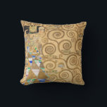 Coussin Gustav Klimt - Attente, Stoclet Frieze<br><div class="desc">L'Arbre de Vie,  Frise Stoclet,  Attente - Gustav Klimt,  Carton,  1909</div>