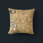 Coussin Gustav Klimt - Attente, Stoclet Frieze<br><div class="desc">L'Arbre de Vie,  Frise Stoclet,  Attente - Gustav Klimt,  Carton,  1909</div>