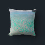 Coussin Gustav Klimt - Attersee<br><div class="desc">Attersee - Gustav Klimt,  Huile sur toile,  1910</div>
