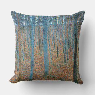 Coussin Gustav Klimt Forêt de Hêtres Art Fin Vintage