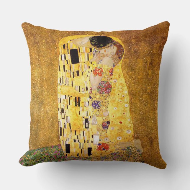 Coussin Gustav Klimt "le baiser " (Recto)