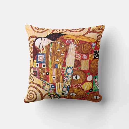 Coussin Gustav Klimt - Le Baiser - Art Nouveau Ancien (Verso)