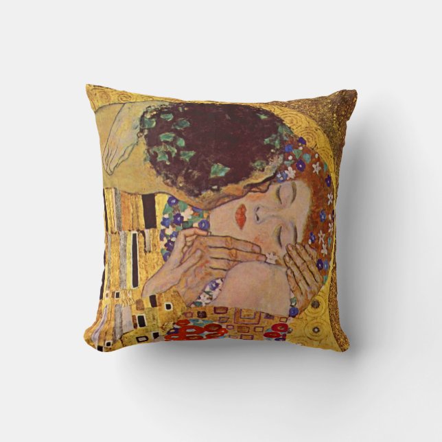 Coussin Gustav Klimt L'Oreiller À Jeu Vintage Baiser (Recto)