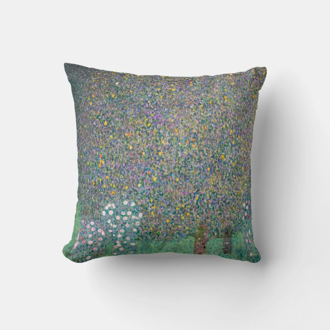 Coussin Gustav Klimt - Roseraies sous les Arbres (Recto)