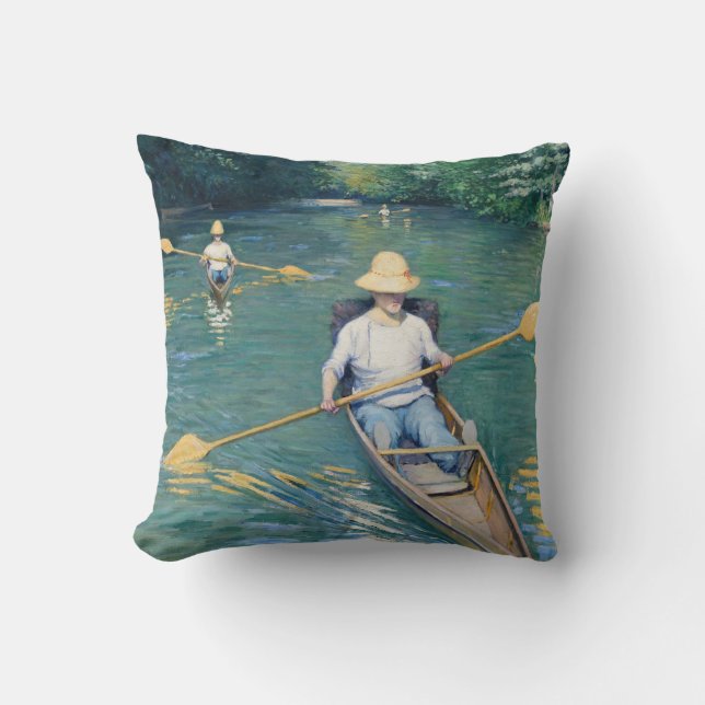 Coussin Gustave Caillebotte - Esquisse sur l'Yerres (Recto)