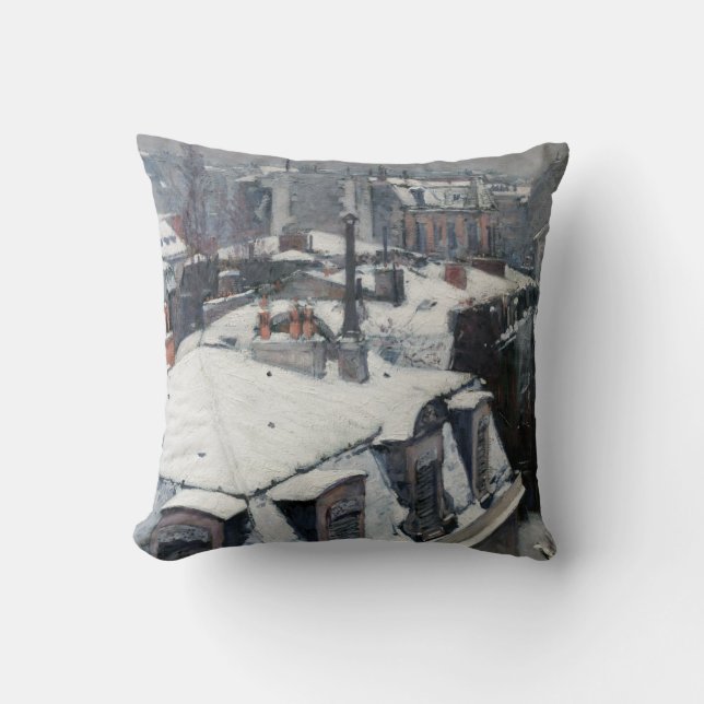 Coussin Gustave Caillebotte - Toits sous la neige (Recto)