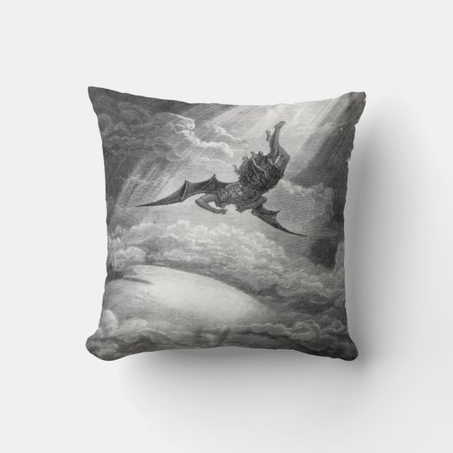 Coussin Gustave Dore Satan Du Paradis Perdu Par John Milt (Recto)