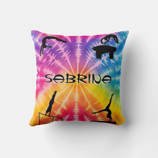 Coussin Gymnastique des filles Cravate arc-en-ciel (Verso)