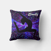 Coussin Gymnastique Jeter l'oreiller avec le nom de la gym (Verso)