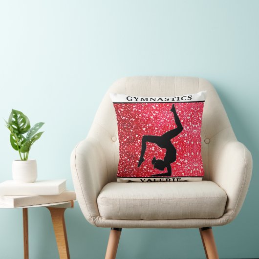 Coussin Gymnastique Lancer l'oreiller avec le nom de la gy (Chaise)
