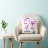 Coussin Gymnastique Pink Violet Turquoise Vault Bars Poutr (Chaise)