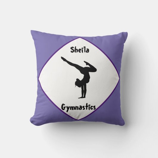 Coussin Gymnastique violette Personnalisée (Recto)