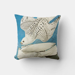 Coussin Gyrfalcons, alias Gerfalcons par John James Audubo