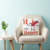 Coussin H est pour Henri bébé garçon (Chaise)