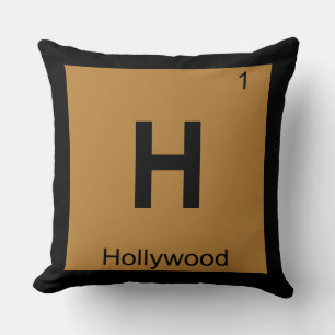 Coussin H - Hollywood City Chemistry Symbole du tableau pé