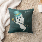 Coussin Habille Fantôme dans le ciel de nuit Top Hat Crâne (Couverture)