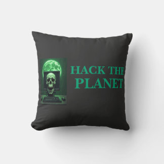 Coussin HACK THE PLANET - La Domination Numérique commence