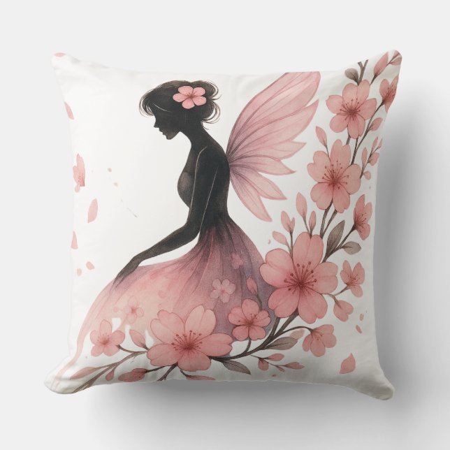 Coussin Hada Rosa con Flores de Sakura (Recto)
