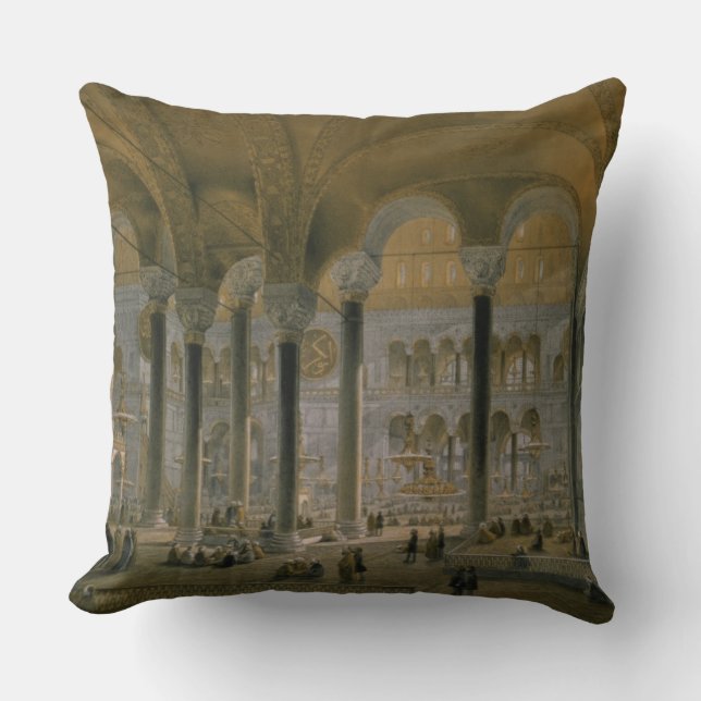 Coussin Haghia Sophia, plat 6 : la nef du nord, b gravé (Recto)