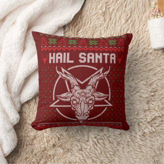 Coussin Hail Père Noël Ugly Festive Graphic