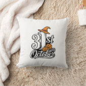 Coussin Halloween 31 octobre typographie conception de t-s (Couverture)