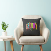 Coussin Halloween à carreaux effrayant (Chaise)