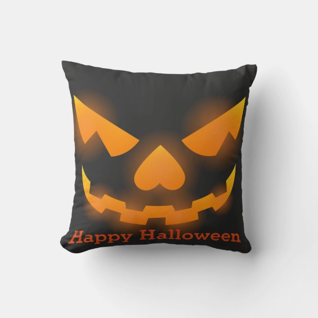 Coussin Halloween amusant et heureux (Recto)