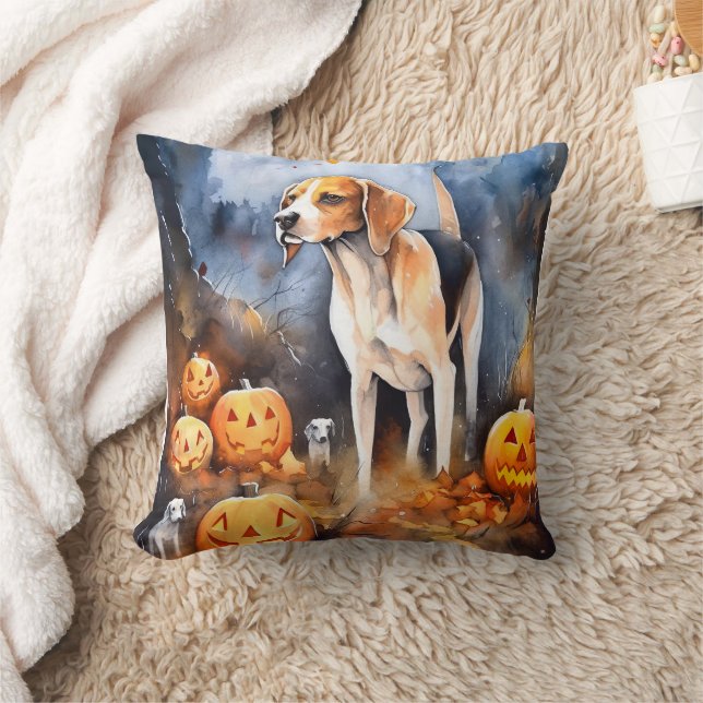 Coussin Halloween Anglais Foxhound Avec Citrouille (Couverture)