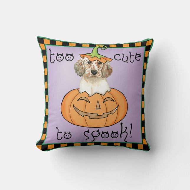 Coussin Halloween Anglais Setter (Recto)