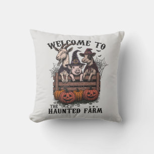 Coussin Halloween Animaux de ferme hantés