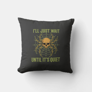 Coussin Halloween Araignée Crâne Silencieux