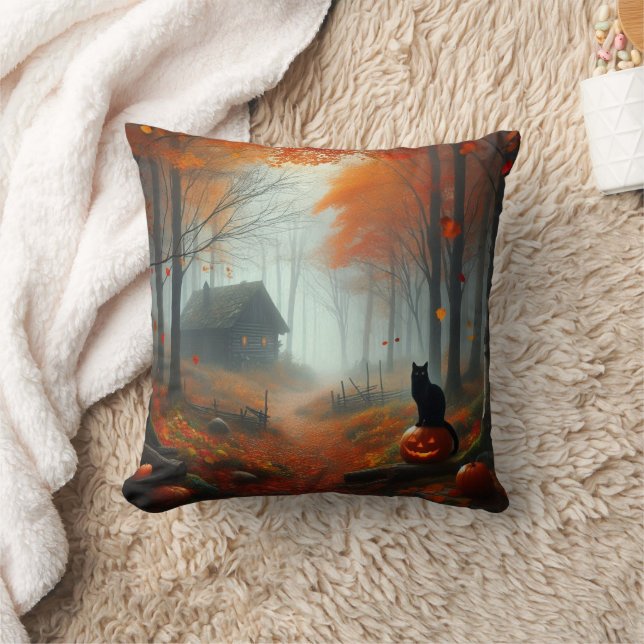 Coussin Halloween/Automne/Automne/citrouille/chat (Couverture)