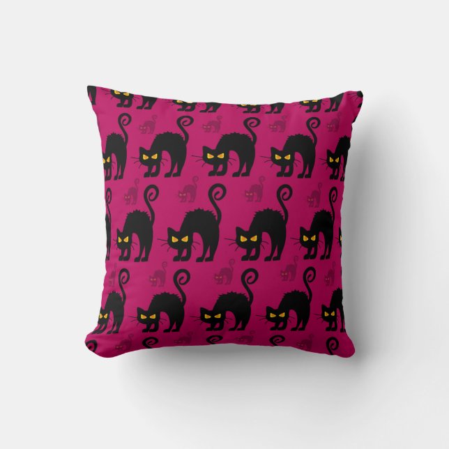 Coussin Halloween Chat : Abstrait Motif sans couture (Recto)