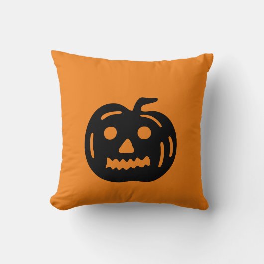 Coussin Halloween citrouille (Recto)