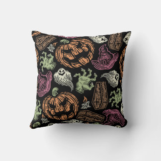 Coussin halloween citrouille king