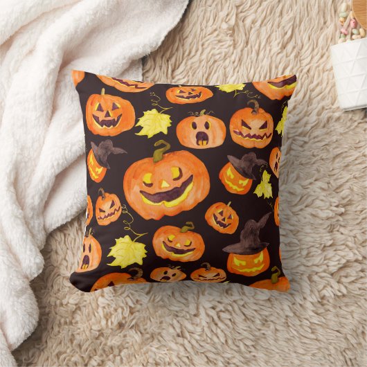 Coussin halloween citrouille king (Couverture)