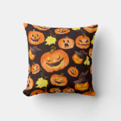 Coussin halloween citrouille king (Recto)