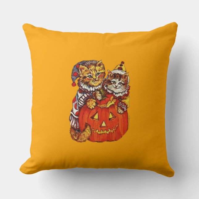 Coussin Halloween Clown Kittens (Recto)