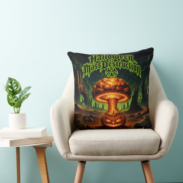 Coussin Halloween de destruction massive Citrouille radioa (Chaise)