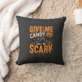 Coussin Halloween Donnez-moi des bonbons Chat effrayant (Couverture)