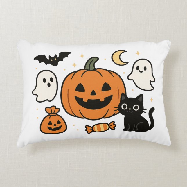 Coussin Halloween éffrayant (Devant)