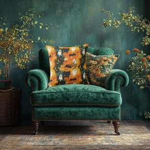 Coussin Halloween éffrayant avec Fantômes, chauves